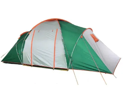 Reinforced Flexible Poles Double Layer Waterproof Large Family Tunnel Camping Tent
