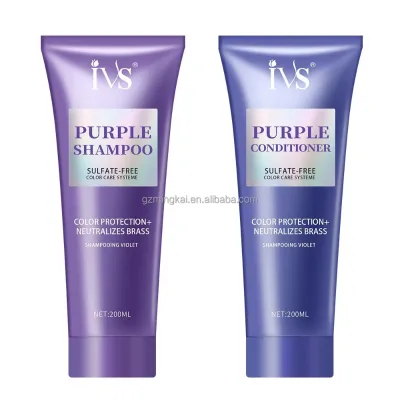 IVS Purple Shampoo Hydration Shiny Hair Lock Color Color Protection Shampoo Conditioner