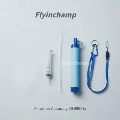 2026 FlyinChamp Factory Price High Quality Portable Personal Water Filter Straw for Climbing & Tour with PP Material