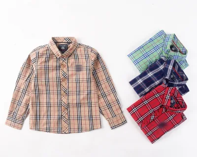 Children's Long Sleeve Knitted 100 Cotton High Quality in Stock Polo Children's Shirthot Sell in Africa for Baby Shirt