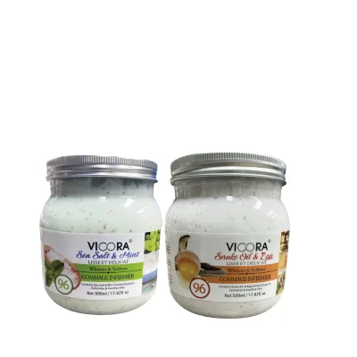 VICORA Free Brand Fruit Flavored Body Scrub Spa Gel Mineral Scrub Skin Exfoliation