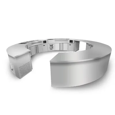 Professional Electric Stainless Steel Cocktail Tableware Bar Workstation with Power Source for Bartenders in Hotels Restaurants