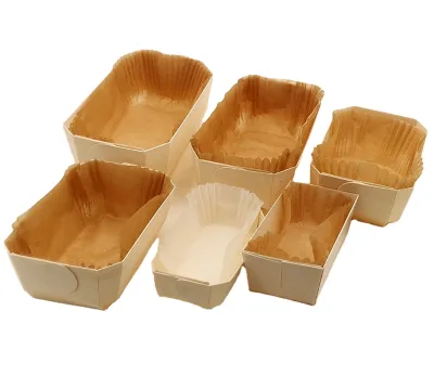 500PCS Bag Packing High Quality Loaf Tin Bread Paper Liner Food Grade Cake Muffin Paper Tray Baking 140x45x33MM