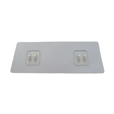 Gripper Drawing Grey Nail Free Buckle Strong Adhesive Hook Iron Wire Double Hook Back Rubber Accessories