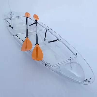 Polycarbonate Paddle Sightseeing Touring Fishing Kayak Crystal Transparent clear Glass Bottom Boat