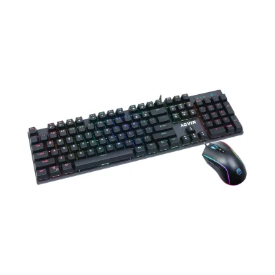 New RGB Wired Gaming Mechanical Keyboard and Mouse Combo Set with Brown Axis 3000 DPI Metal Waterproof-in Stock
