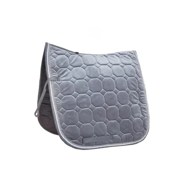 Cheap Saddle Pad With Satin Cloth Custom Made Dressage Saddle Pad Velvet Grey Numnah Saddle Pad