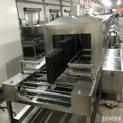 Electric New Automatic Plastic Crate Washing & Drying Machine for Food Baskets Competitive Price