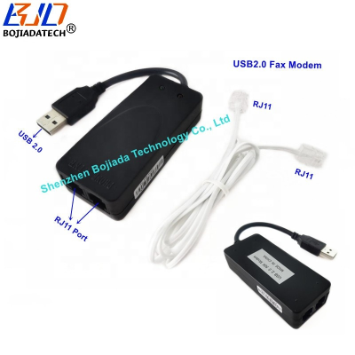 Dual RJ11 Port USB 2.0 Fax Modem 56K V.92 V.90 Dial up Internet Data Transmission Caller ID Receive and Send Fax for Win 11 10
