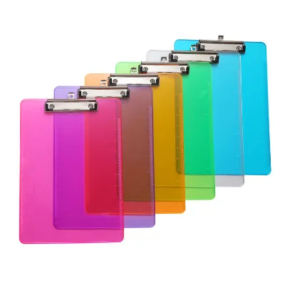 Custom Manufacturer A4 Plastic Clipboard Transparent Wall Hanging Clipboard Waterproof