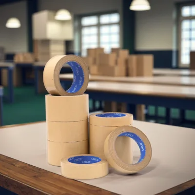 New Innovative Gummed Kraft Paper Tape Waterproof Free Self Adhesive Kraft Paper Box Packaging Tape Offer Printing Single Sided
