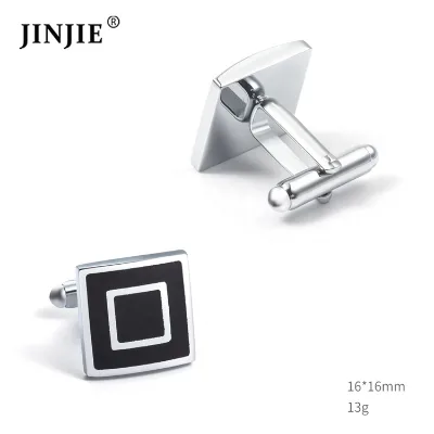 Wholesale Personalised Low Price  square Silver Wedding Cheap Cufflinks for Men Shirt