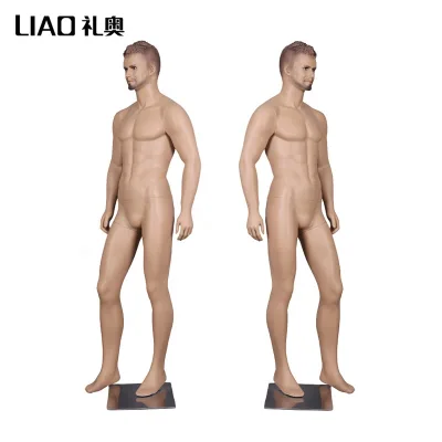 Lifelike Makeup Skin Model Fiberglass Male Mannequin for Sale