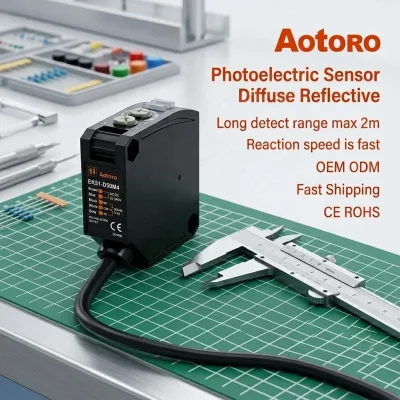 Photoelectric Sensor EK51-D2M4 Diffuse Reflective Style Long Detect Distance2mtrs for Parking System and Automation