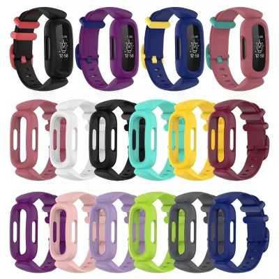 One-Piece Silicone Replacement Wrist Strap for Fitbit Ace 3 Inspire 2 Sport Soft Smart Bracelet Band Accessories