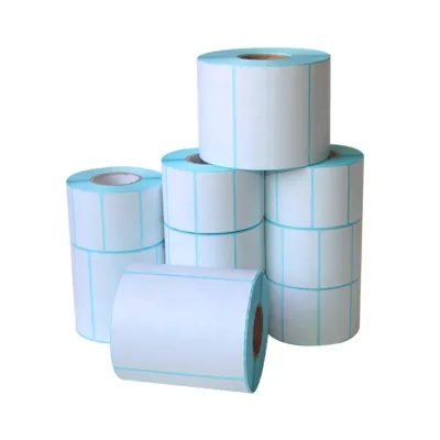 Direct Thermal Labels Rolls for Till EPOS PDQ Printer, Thermal Label Paper for Barcode Price Tag, 500 Labels Per Roll