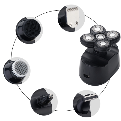 Most Popular Men Shaving Machine USB Charging 5 in 1 4d Mens Rechargeable Washable Electric Shaver