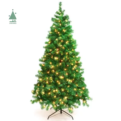 Sleek Modern Look Envirnomental Protection Christmas Tree Manufacturers 6FT Pre Lit LED Christmas Tree