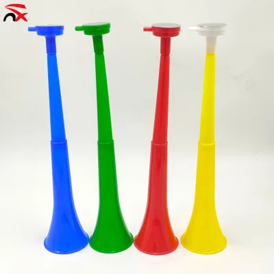 Chinese Factory Custom logo Football Support Plastic Two Quarters Horn for Football Game Fan Horn