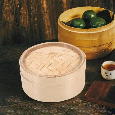 Silicone Food Steamer Pads 6 Plate Steamed Rice Cart Baskets for Cooking Tamales 2023 Handmade Natual Bamboo Multifunctional
