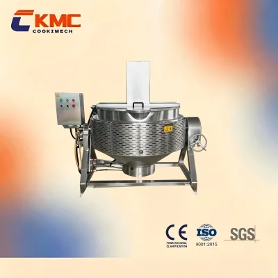 50L Tilting Gas-Heated Jacketed Kettle, Suitable for Soup Cooking and Gari Production,stir Fry Machine