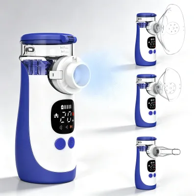 Medical Grade Large LCD Display Mesh Nebulizer Automatic Cleaning Low Noise 50dB Atomizer