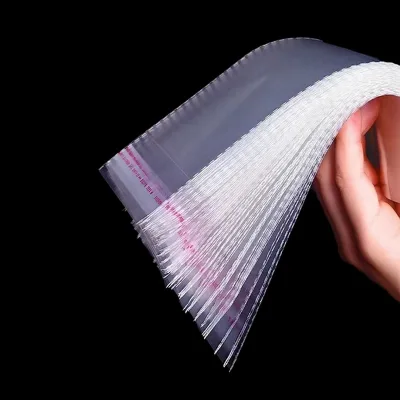Transparent Flat Open Top OPP Plastic Self-Adhesive Packing Bag for Small Business Use-for Candy and Feed Packaging