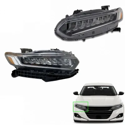 USA Hot Sale Wholesale Auto Parts Full LED DRL Headlights Advanced Chrome Headlamp for Honda Accord 2018 2019 2020 2021 2022