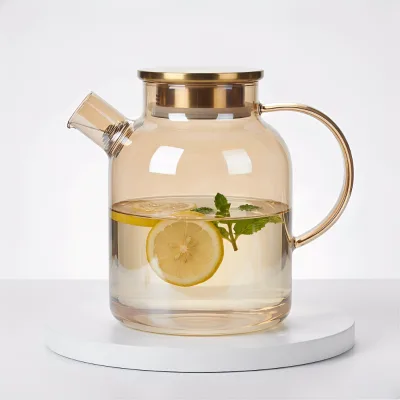 Wholesale 54oz Borosilicate Glass Teapot BPA Free Heatproof Transparent Kettle Tea Brewing Drinkware for Home Party Use