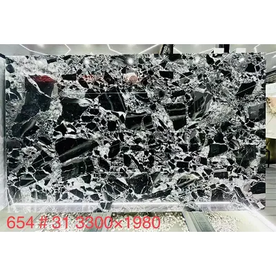 Natural Stone Napoleon Black Marble Polished Black Grand Antique Marble With White Veins Slabs for Interior Decoration