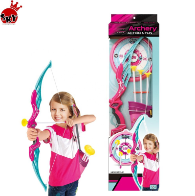 Plastic Bow and Arrow Girl Toy Sport Game Archery Toy Bow and Arrow Set Archery Set Bow and Arrow