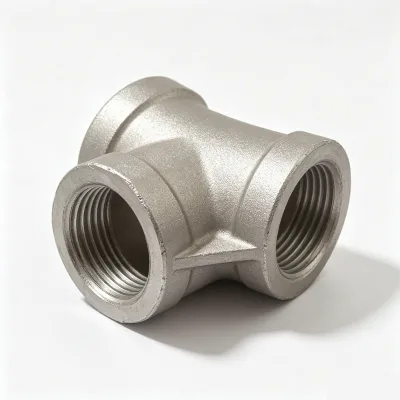 High Quality 304 Stainless Steel Forged Threaded Pipe Fitting Custom Multi Way Connector Forging Parts