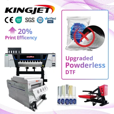24 Inch Industrial XP600 Dual Head DTF Printer Heat Transfer Digital Fabric Machine for T-Shirts & Clothes New Condition