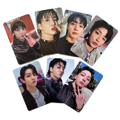 Jk Photocard 7pcs/set Jungkooks Golden Solo Album PhotoCard Mini Postcard Collectible K-pop Photo Cards Fans Gift Kpop Merch