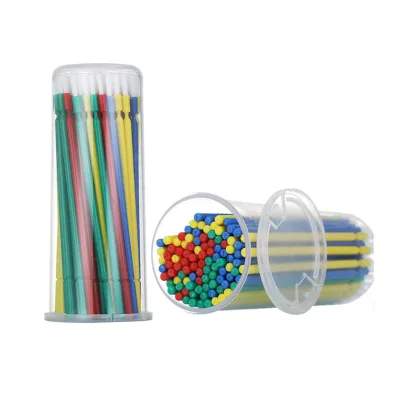 Disposable Dental Micro Applicator Brush Single Head Adhesive Applicator Non Shedding Oral Consumables Supply Stick