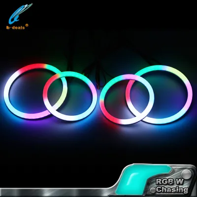 With Cotton Diffuser 100mm 80mm Sequential halo Rings Led Angel Eyes