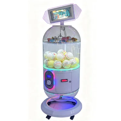 Coin Operated Crane Machine 100mm Capsule Toy Automatic Twisted Egg with RGB LED Light for Amusement Park Arcade