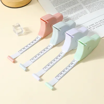 Portable Self-Locking Retractable Measuring Ruler Dual Inch CM Scale for Body Measurement Sewing Tool
