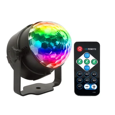 Remote Control LED Small Magic Ball USB Mini Party Crystal Magic Ball Light DJ Colorful Rotating KTV Stage Lights RGB
