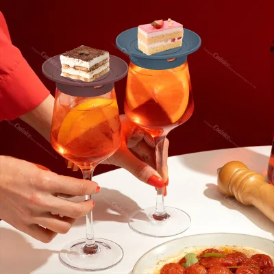 Gadgets 2024 New Arrival Party Accessories Durable Silicone Wine Glass Charcuterie Topper Snack Holder