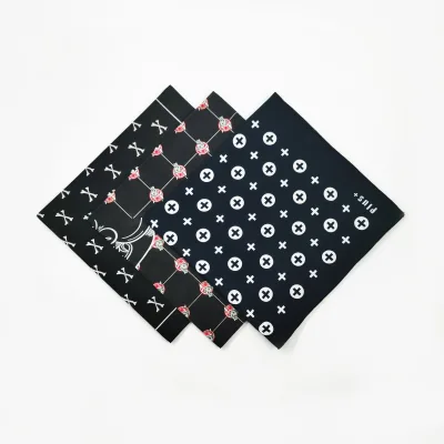 Wholesale Healthy Comfortable Cotton Bandanna Cheap Price Good Quality Square 55*55cm Bandana