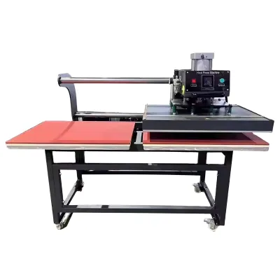 Dual Station Heat Transfer Machine Pneumatic and Electric Big Size Platens Large Format T-shirt Heat Transfer Heat Press
