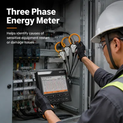 Advanced 12.8kHz Sampling Power Quality Monitor ME537 -Comprehensive Three Phase Energy&Harmonic Analysis System for Smart Grids