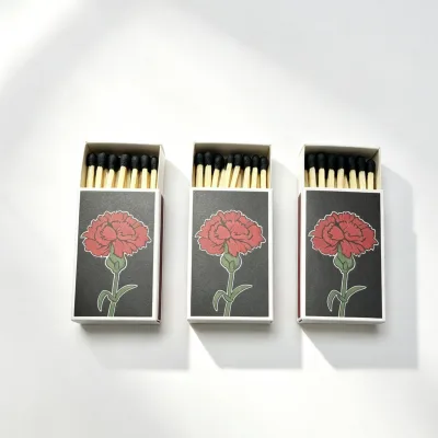 Wholesale Custom Full Color Printed Drawer Match Box Long Wooden Safety Matches Brand Event Pop-Up Store Music Party Matches