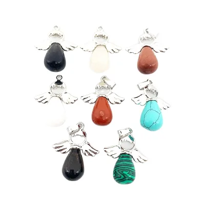 Women and Girls DIY Crystal Quartz Angel Wings Pendant Elegant Fairy Angel Jewelry for Parties and Other Occasions for Gifts