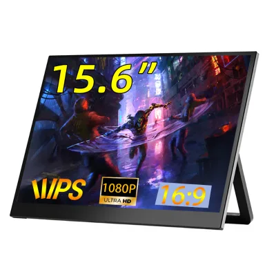 IPS Full HD 1080P FreeSync 100% SRGB USB C 15.6Inch Portable Monitors for Laptop PC Smartphone PS4 Xbox External Screen