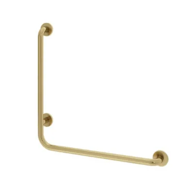 Gold Color L Shaped Stainless Steel Hand Rail Disabled Grab Rails