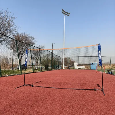 Wholesale Portable Height Adjustable Badminton Volleyball Tennis Net Set Sports Equipment with Poles Stand and Carry Bag