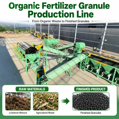 Organic Sludge Crop Straw Fertilizer Granule Plant Bio-Organic Processing Line Granulator for Farming
