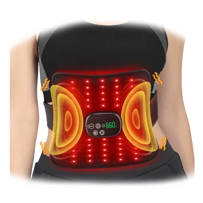 Wireless 660nm 850nm Vibration Arm Shoulder Abdominal Back Waist Massage Belt Red-light Body Massager